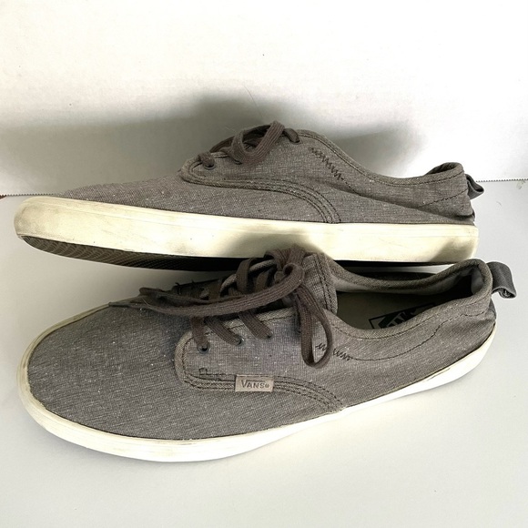vans Off the Wall Skateboard Shoes Classic Styling Gray Fabric - Picture 2 of 6